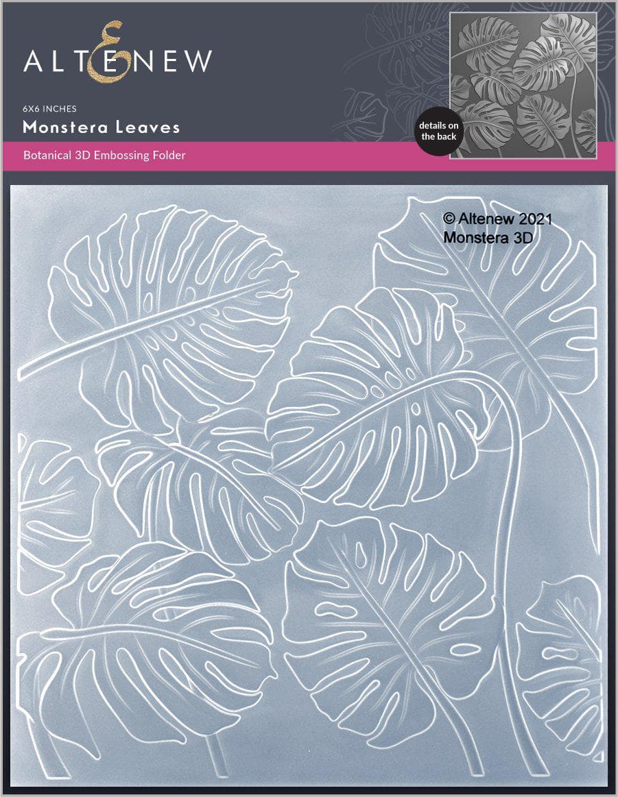 Embossing Folder Monstera Leaves 3D Embossing Folder