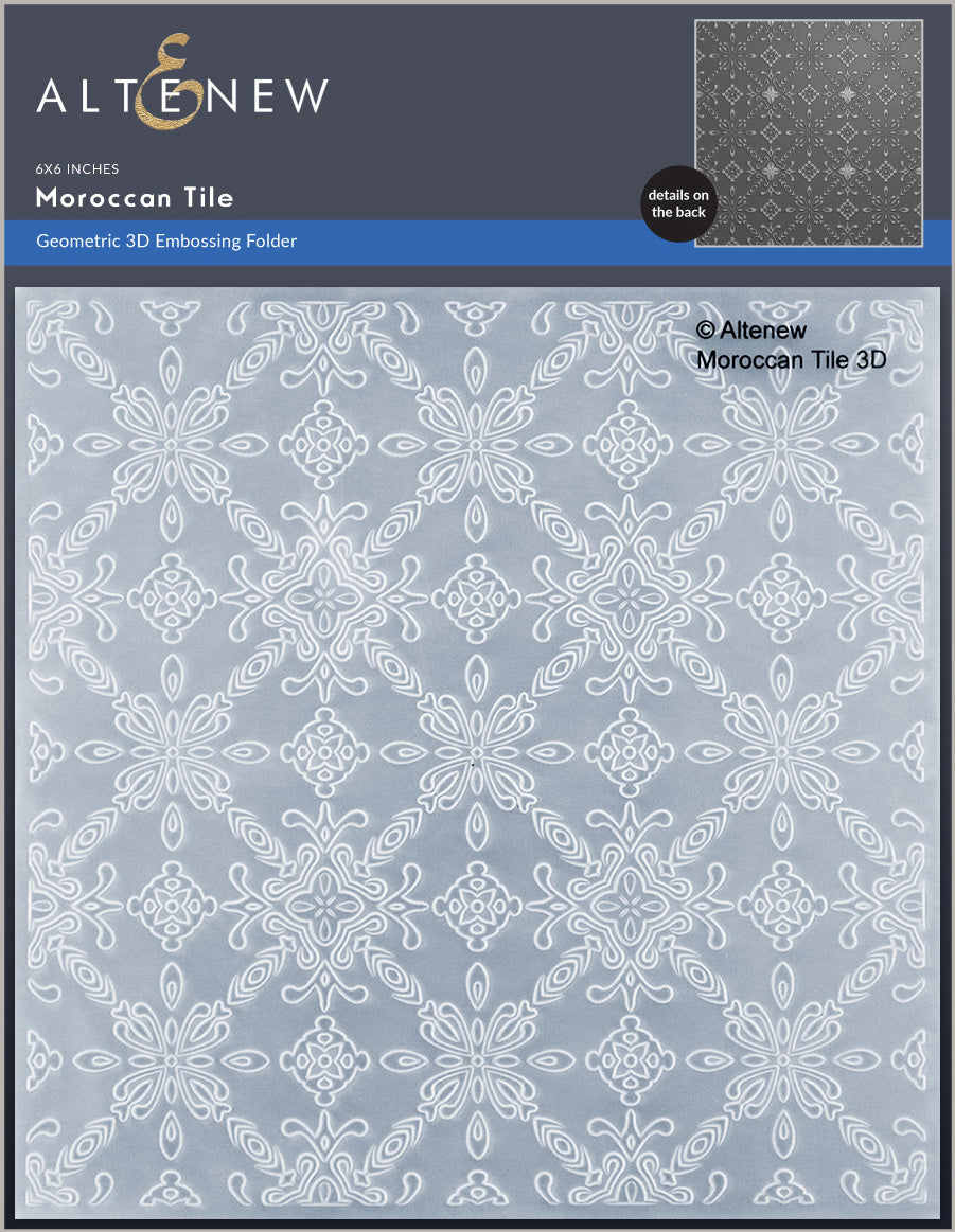 Embossing Folder Moroccan Tile 3D Embossing Folder