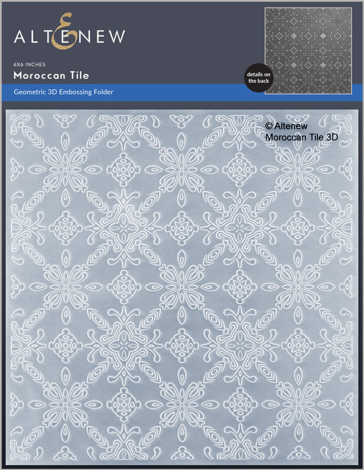 Embossing Folder Moroccan Tile 3D Embossing Folder