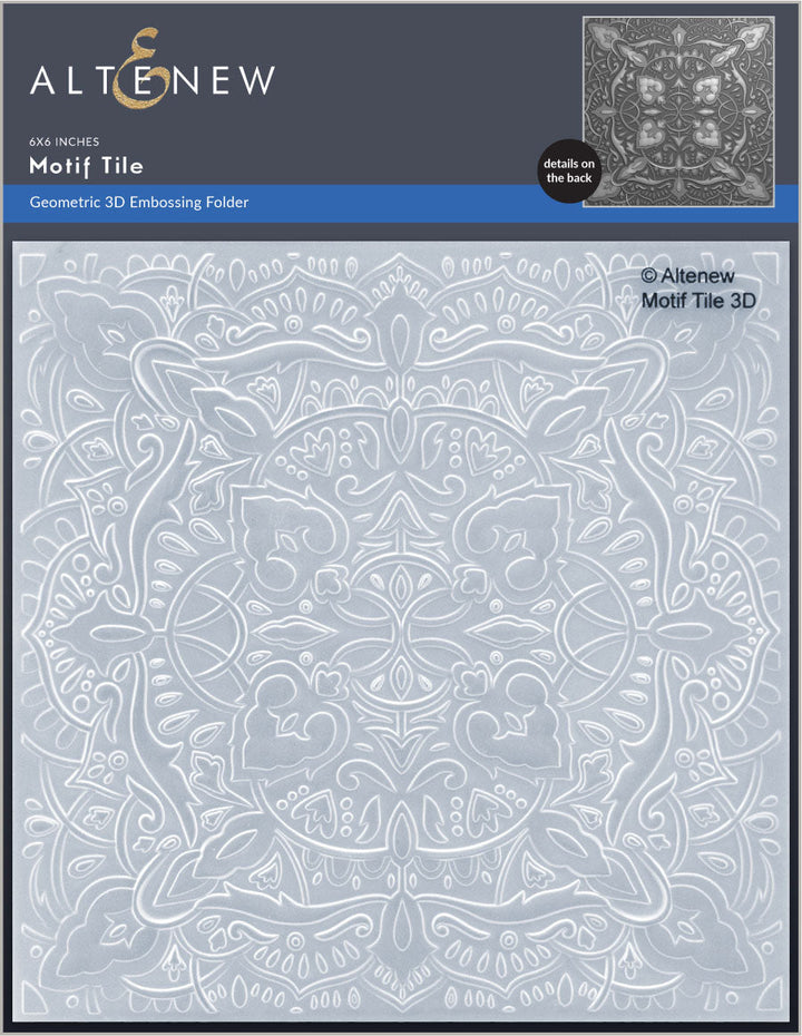 Embossing Folder Motif Tile 3D Embossing Folder