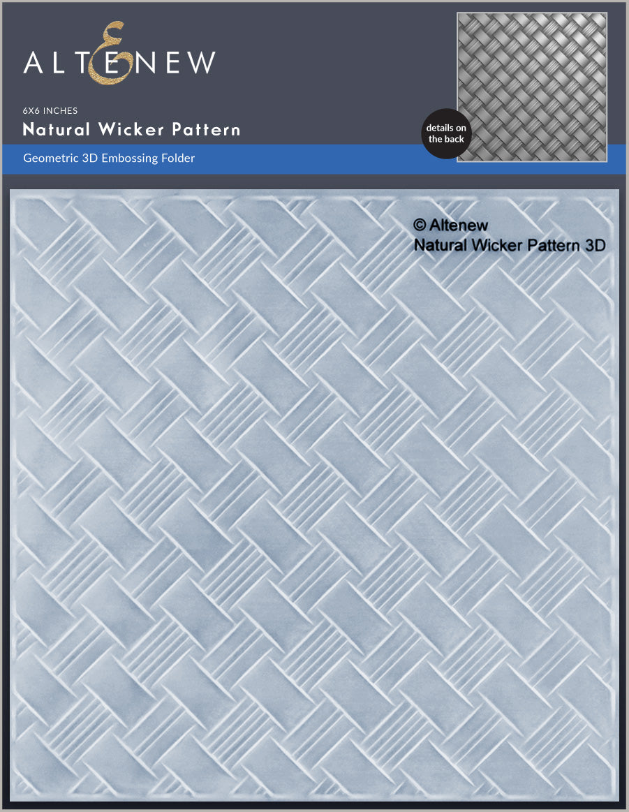 Embossing Folder Natural Wicker Pattern 3D Embossing Folder