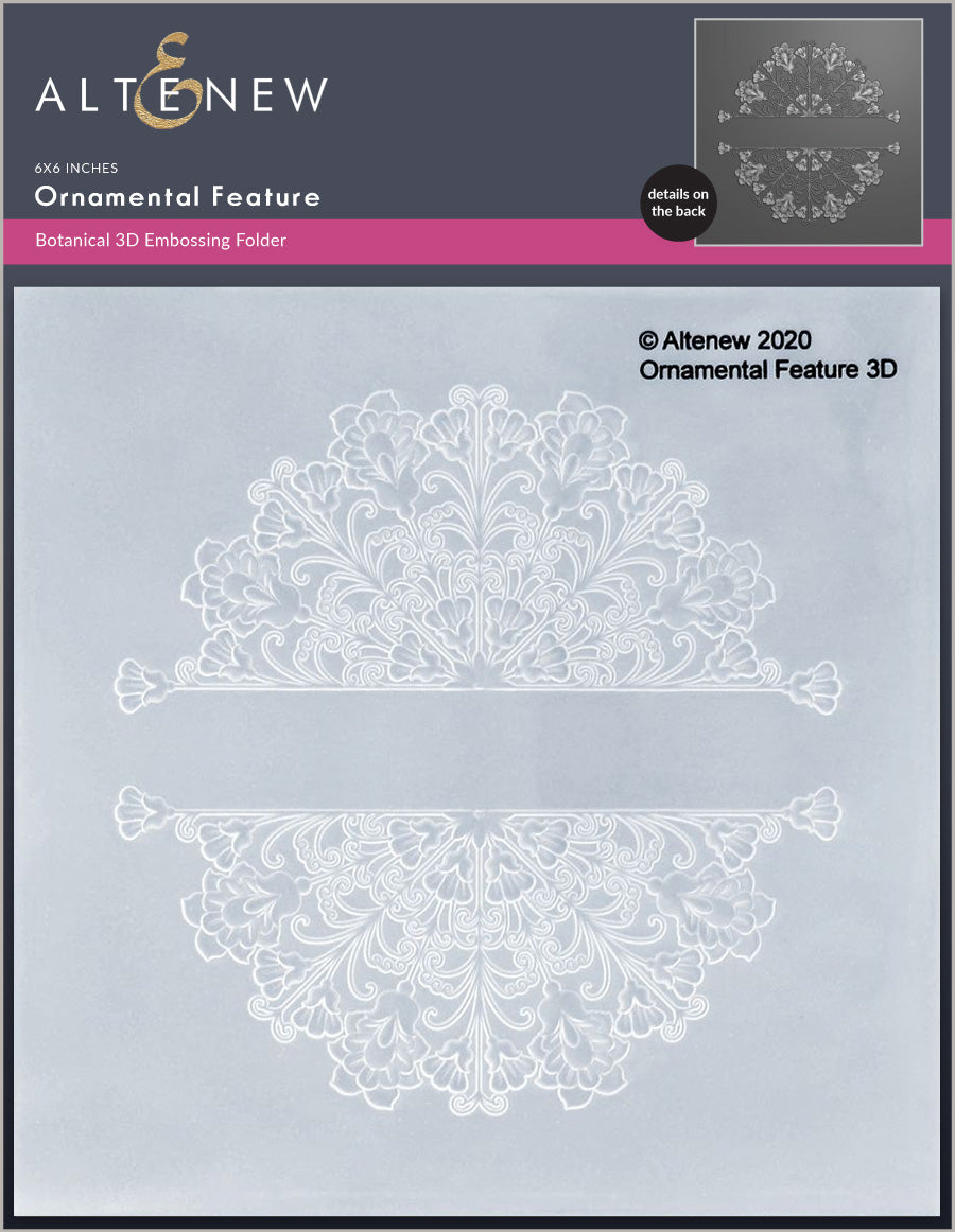 Embossing Folder Ornamental Feature 3D Embossing Folder