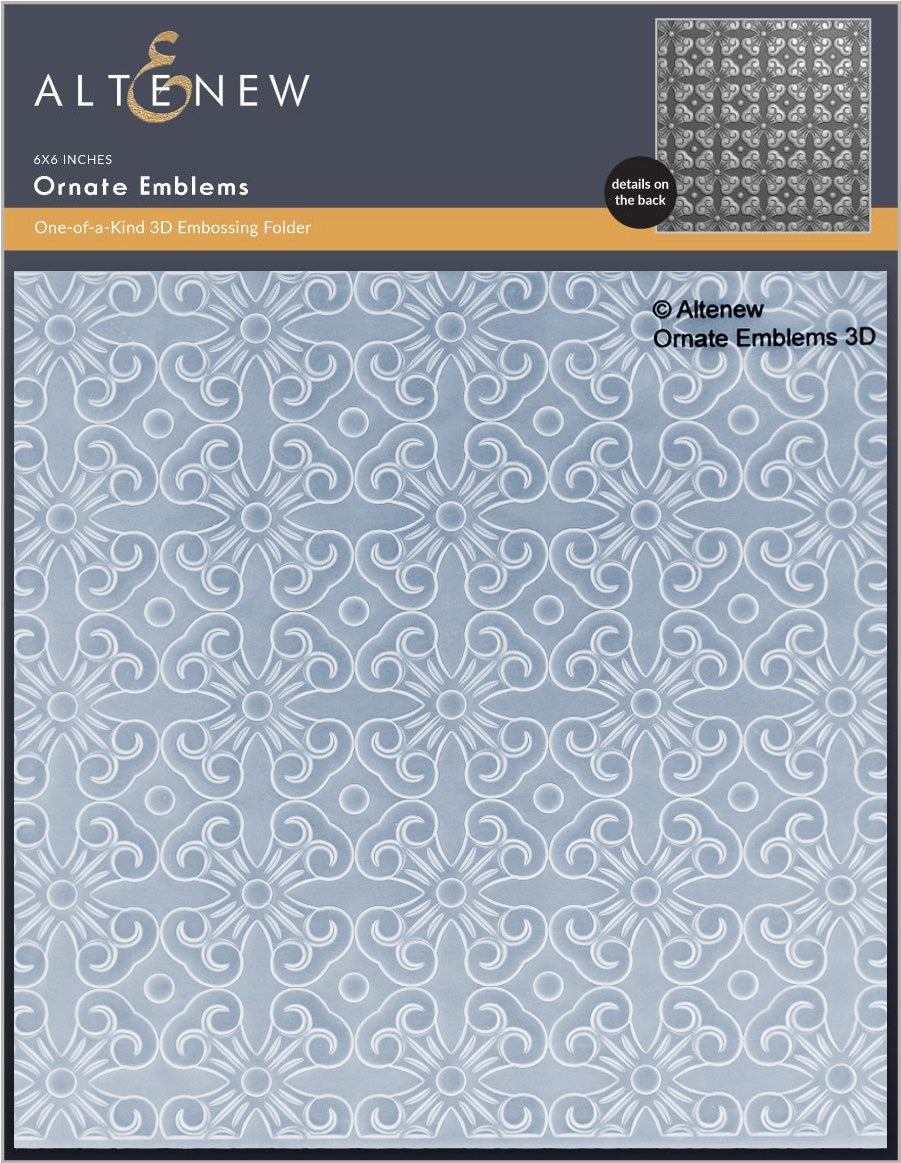 Embossing Folder Ornate Emblems 3D Embossing Folder