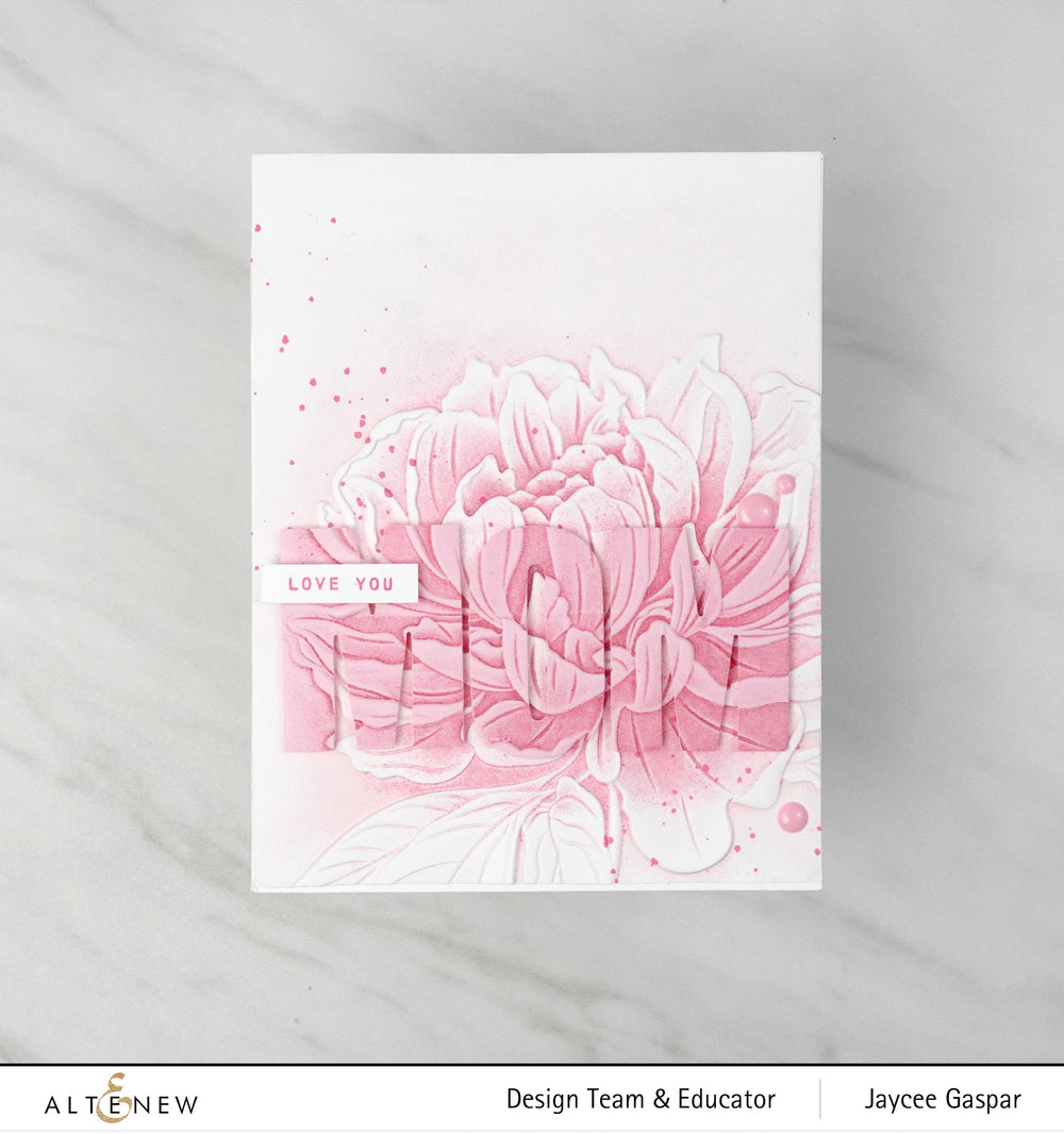 Embossing Folder Peony Sunshine 3D Embossing Folder