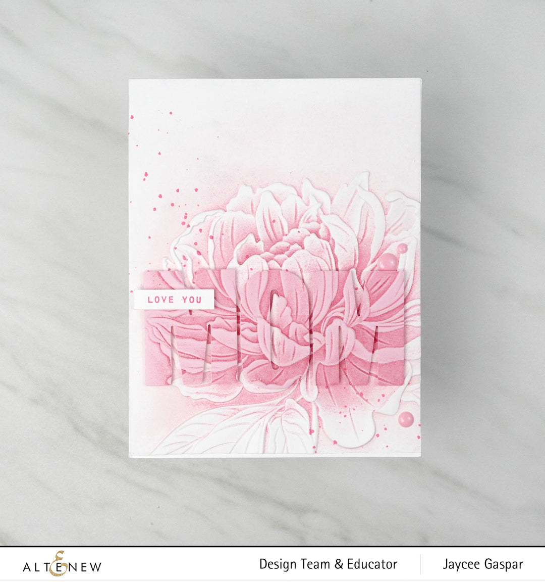 Embossing Folder Peony Sunshine 3D Embossing Folder