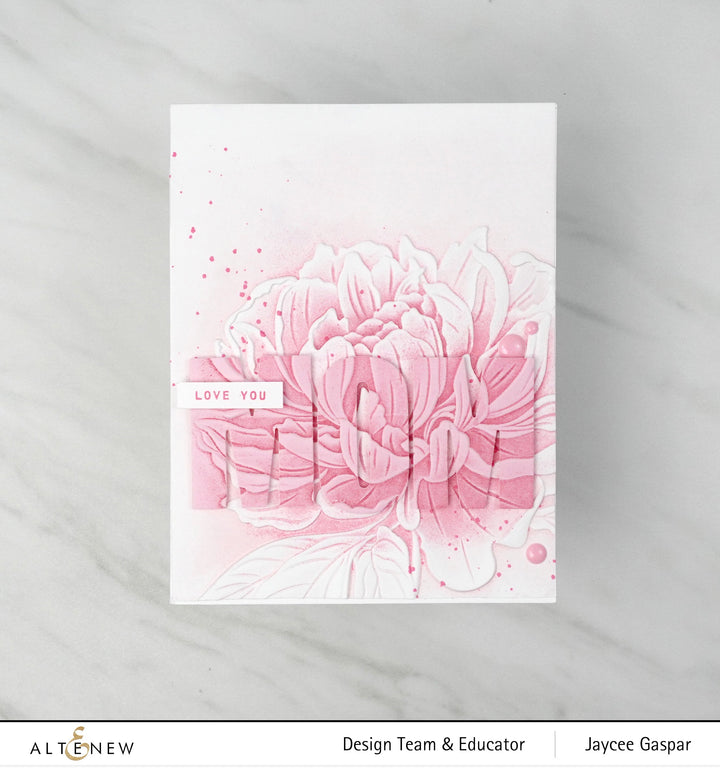 Embossing Folder Peony Sunshine 3D Embossing Folder