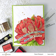Embossing Folder Peony Sunshine 3D Embossing Folder