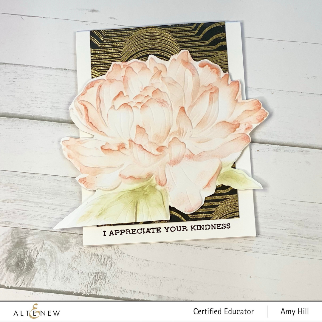 Embossing Folder Peony Sunshine 3D Embossing Folder
