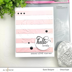 Embossing Folder Peony Sunshine 3D Embossing Folder