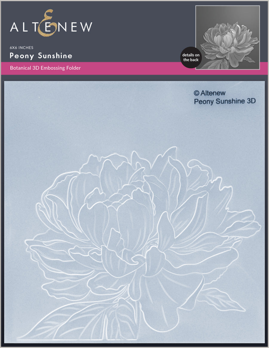 Embossing Folder Peony Sunshine 3D Embossing Folder