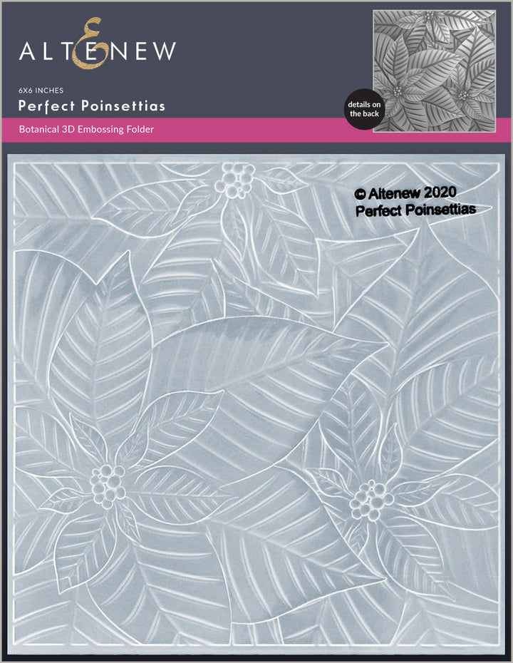 Embossing Folder Perfect Poinsettias 3D Embossing Folder