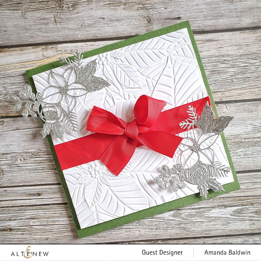 Embossing Folder Perfect Poinsettias 3D Embossing Folder