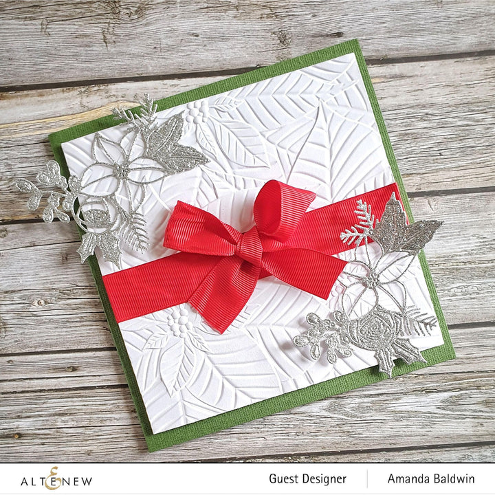 Embossing Folder Perfect Poinsettias 3D Embossing Folder