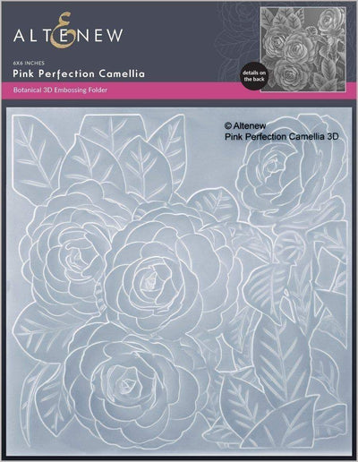 Embossing Folder Pink Perfection Camellia 3D Embossing Folder