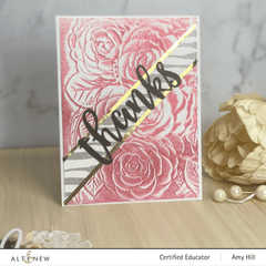 Embossing Folder Pink Perfection Camellia 3D Embossing Folder