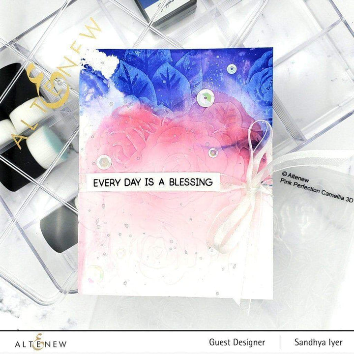 Embossing Folder Pink Perfection Camellia 3D Embossing Folder