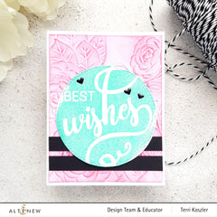 Embossing Folder Pink Perfection Camellia 3D Embossing Folder