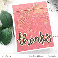Embossing Folder Pink Perfection Camellia 3D Embossing Folder