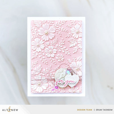 Embossing Folder Piped Floral Lace 3D Embossing Folder