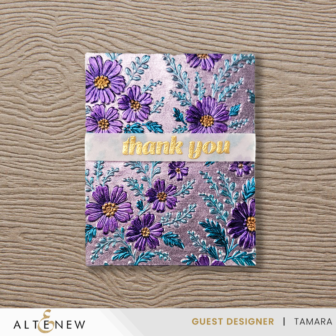 Embossing Folder Piped Floral Lace 3D Embossing Folder
