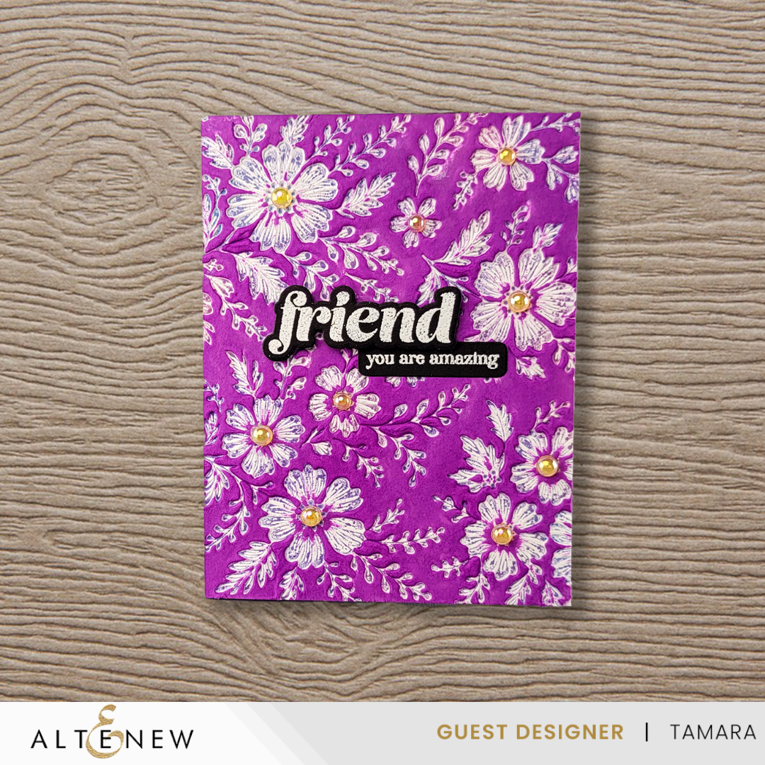 Embossing Folder Piped Floral Lace 3D Embossing Folder