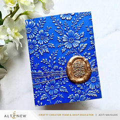 Embossing Folder Piped Floral Lace 3D Embossing Folder