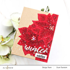 Embossing Folder Poinsettia Cluster 3D Embossing Folder