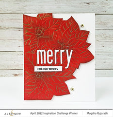 Embossing Folder Poinsettia Cluster 3D Embossing Folder