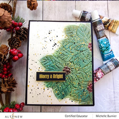Embossing Folder Poinsettia Cluster 3D Embossing Folder