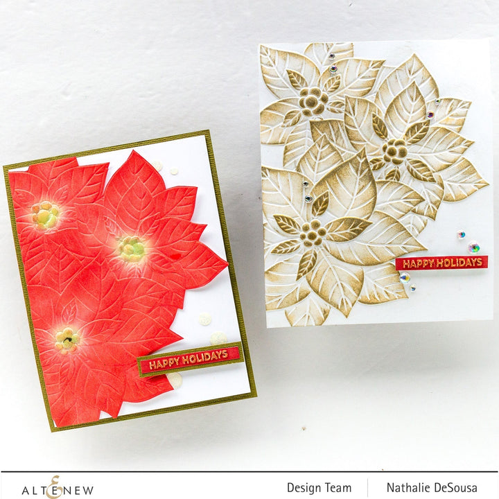 Embossing Folder Poinsettia Cluster 3D Embossing Folder