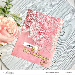 Embossing Folder Poinsettia Cluster 3D Embossing Folder