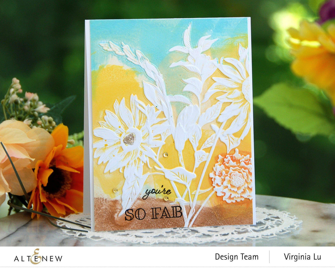 Embossing Folder Pressed Flowers 3D Embossing Folder