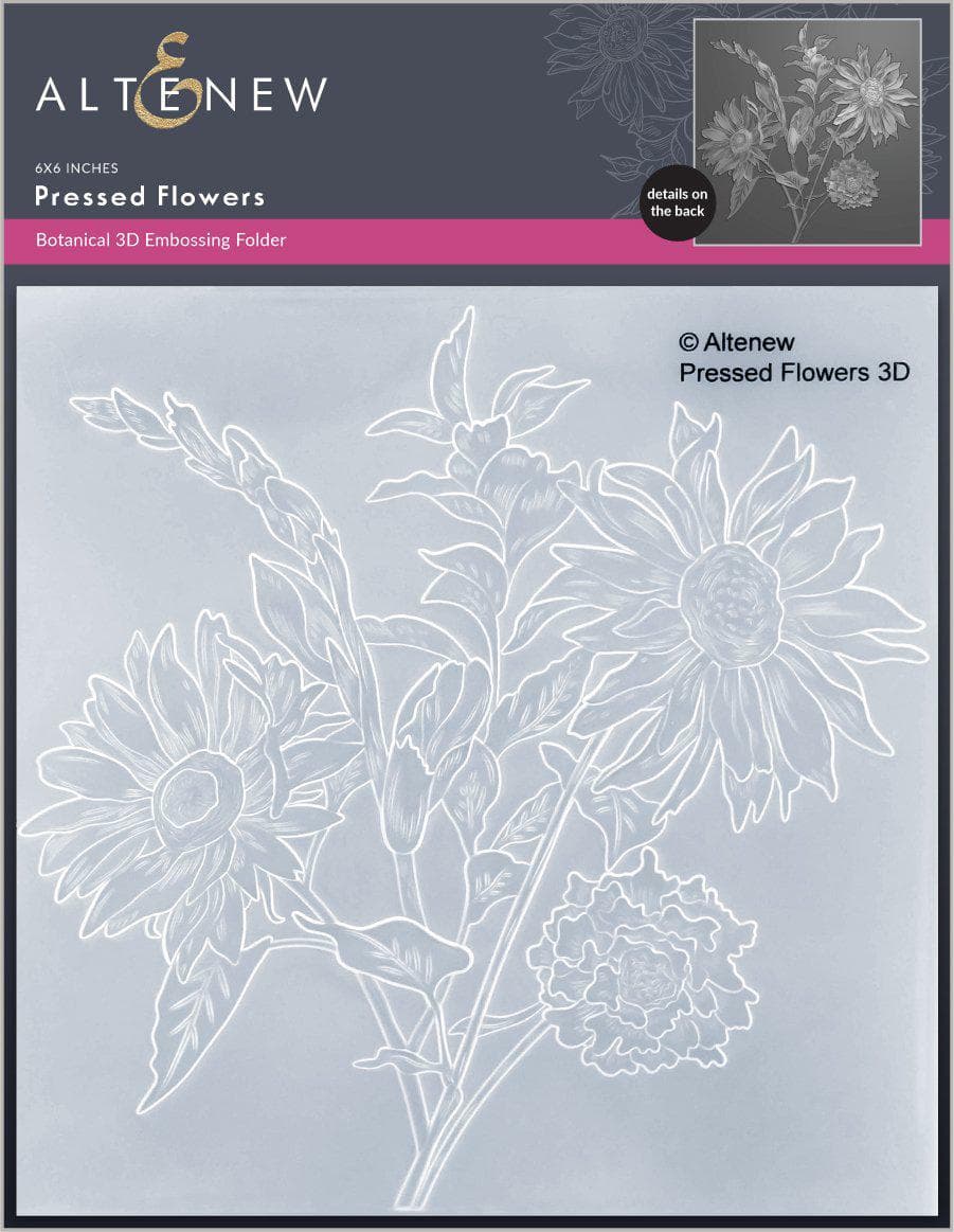 Embossing Folder Pressed Flowers 3D Embossing Folder