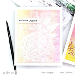 Embossing Folder Ranunculus Bouquet 3D Embossing Folder