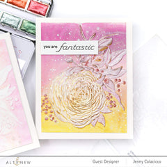 Embossing Folder Ranunculus Bouquet 3D Embossing Folder