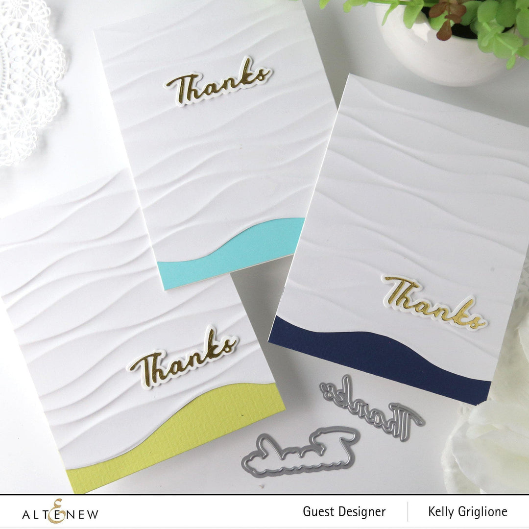 Embossing Folder Ribbon Waves 3D Embossing Folder