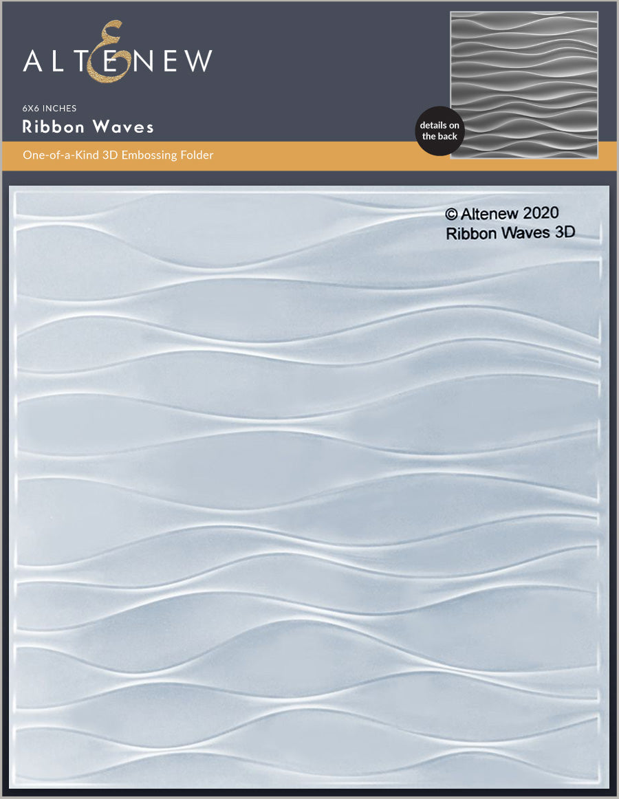 Embossing Folder Ribbon Waves 3D Embossing Folder