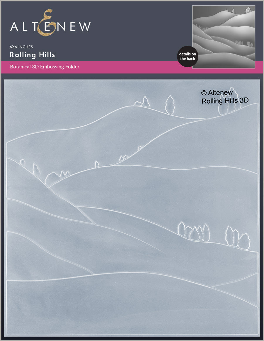 Embossing Folder Rolling Hills 3D Embossing Folder