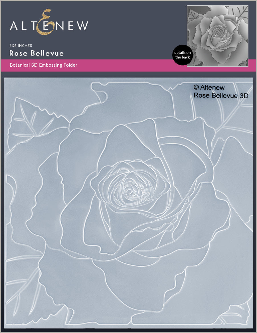 Embossing Folder Rose Bellevue 3D Embossing Folder