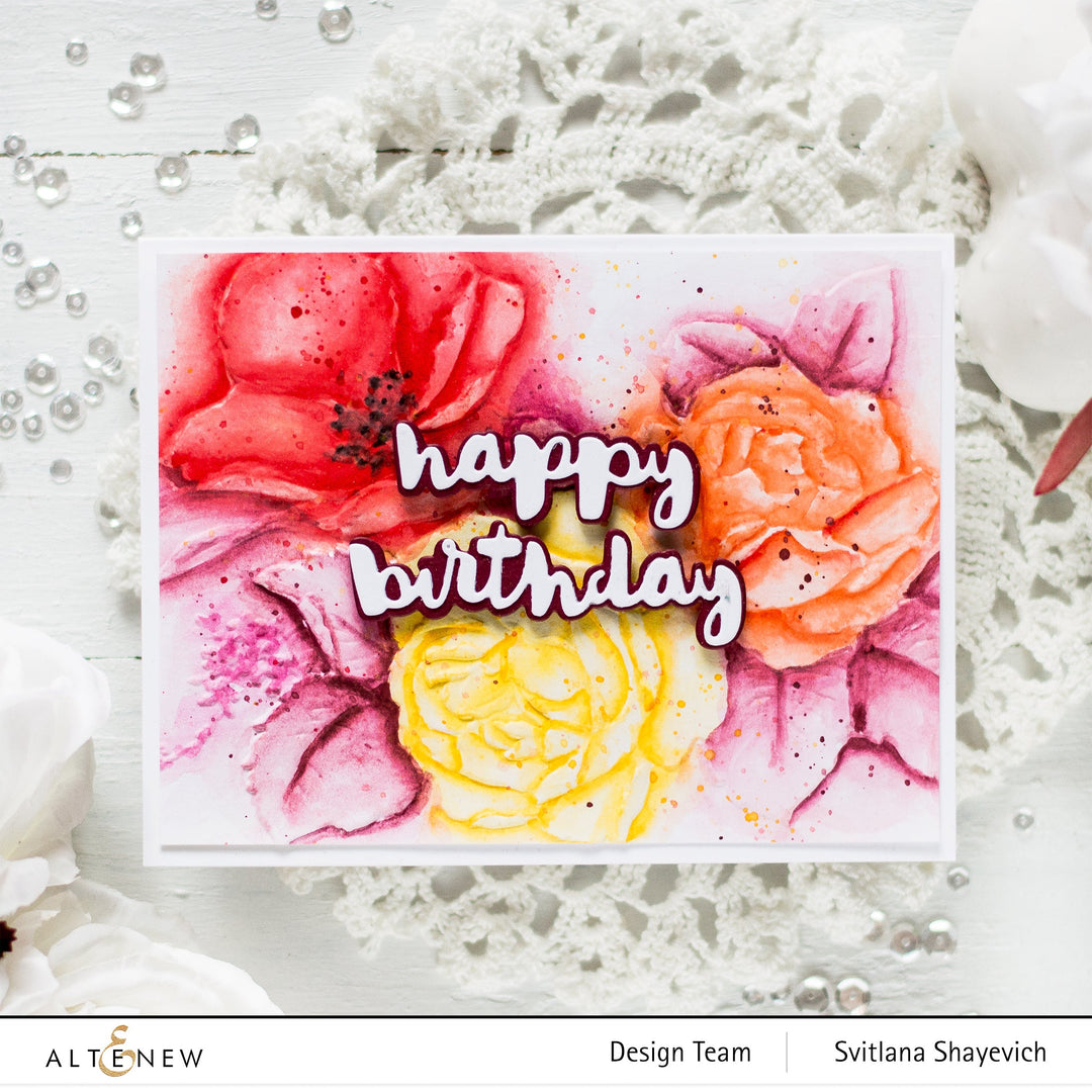 Embossing Folder Rose Bouquet 3D Embossing Folder