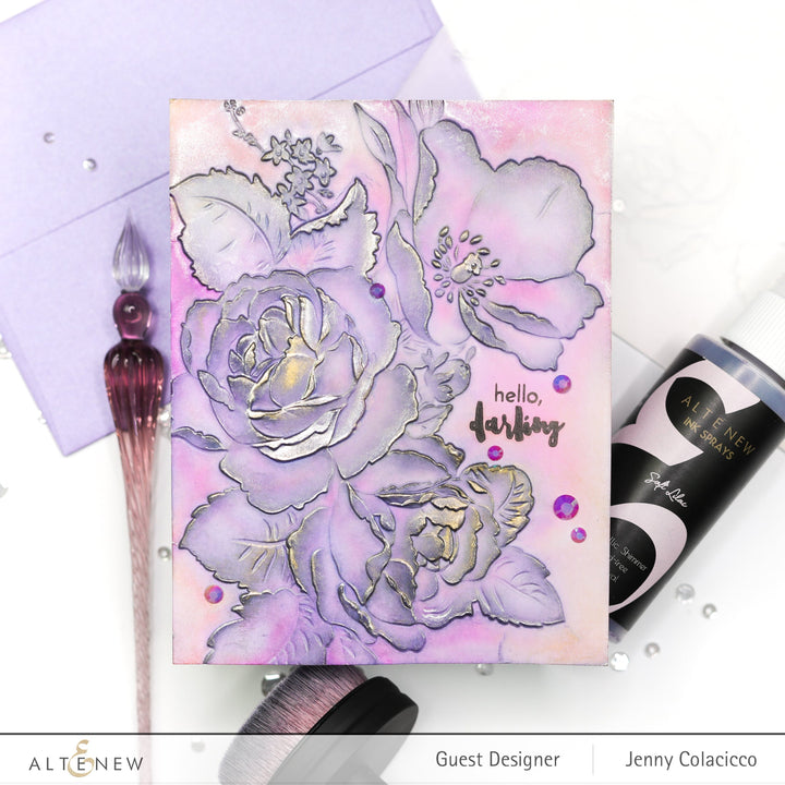 Embossing Folder Rose Bouquet 3D Embossing Folder
