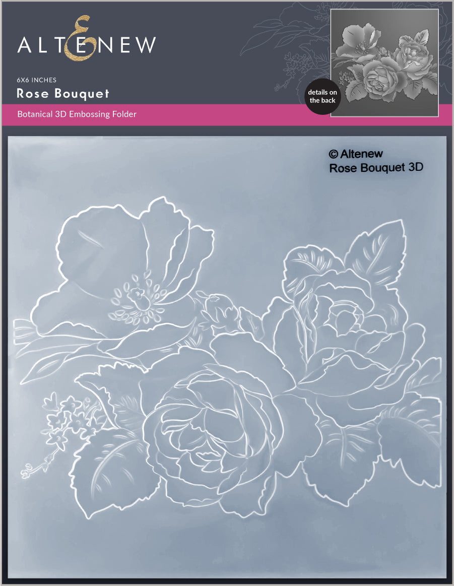 Embossing Folder Rose Bouquet 3D Embossing Folder