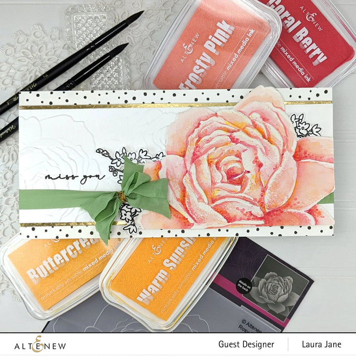 Embossing Folder Rosy 3D Embossing Folder