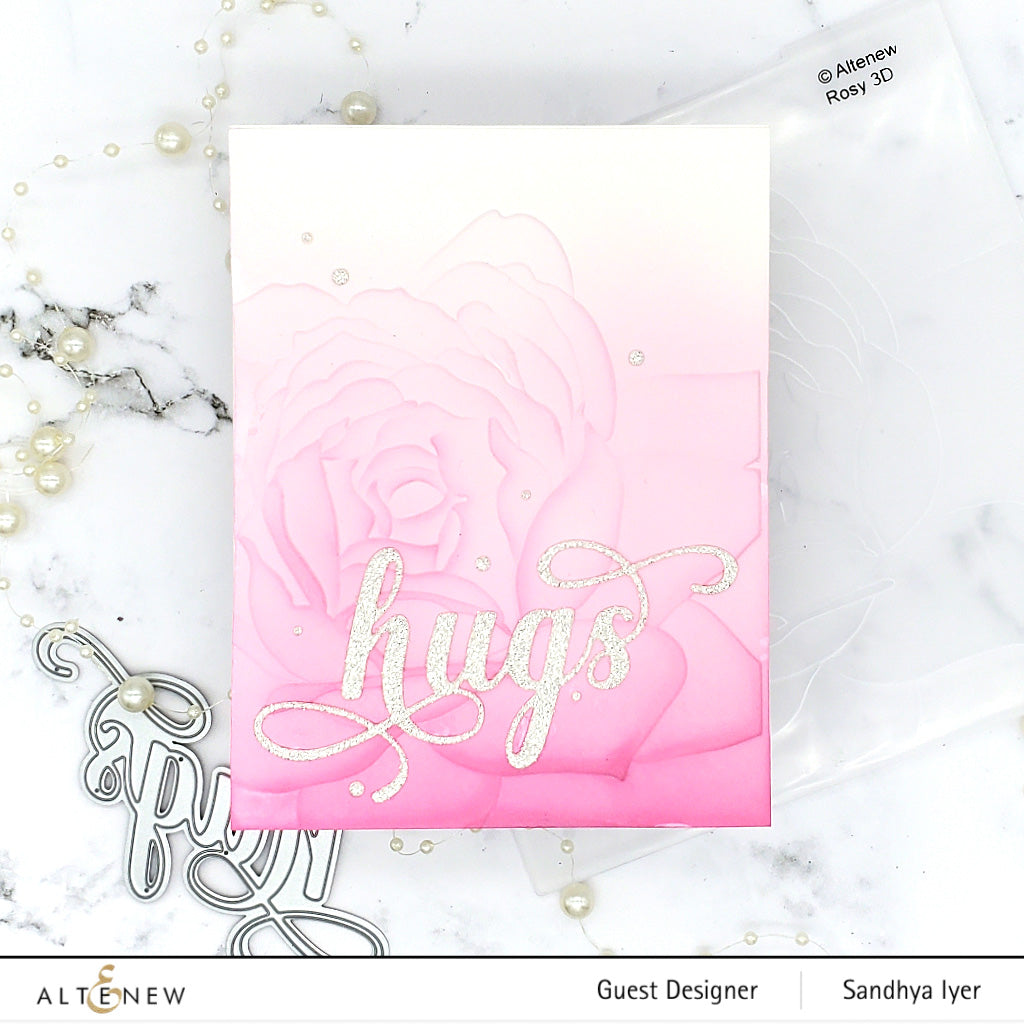 Embossing Folder Rosy 3D Embossing Folder