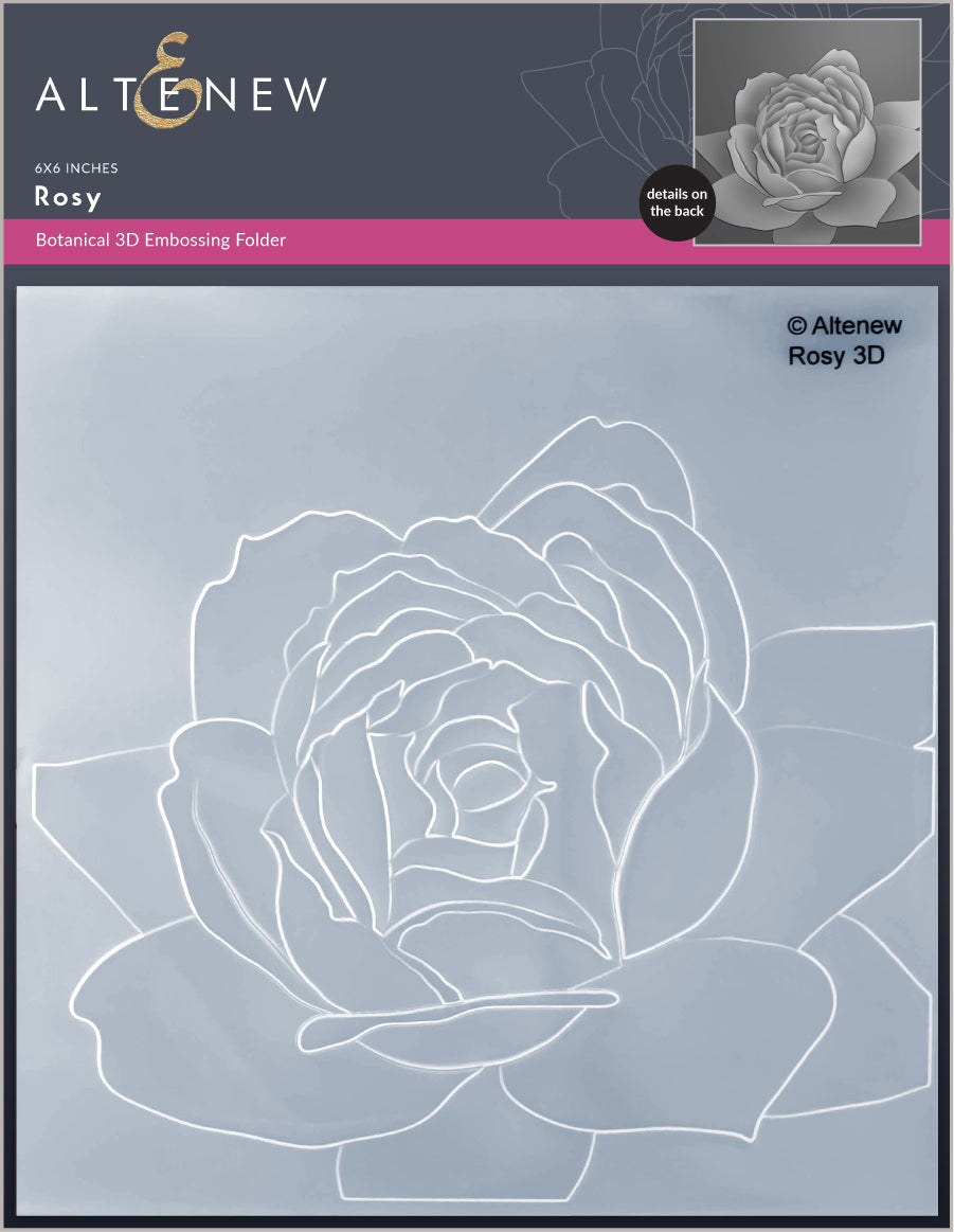 Embossing Folder Rosy 3D Embossing Folder