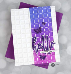 Embossing Folder Rows of Squares 3D Embossing Folder