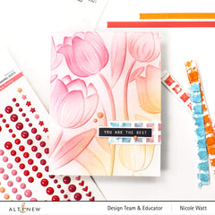 Embossing Folder Rows of Squares 3D Embossing Folder