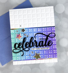 Embossing Folder Rows of Squares 3D Embossing Folder
