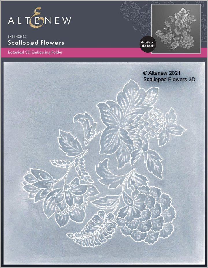 Embossing Folder Scalloped Flowers 3D Embossing Folder