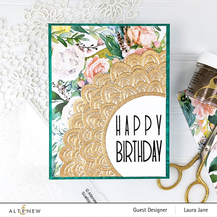 Embossing Folder Scalloped Frame 3D Embossing Folder